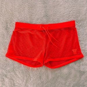 Orange Mesh Shorts